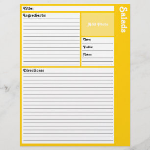 Pages de recettes liées (Jaune)