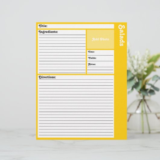 Pages de recettes liées (Jaune) (Debout devant)