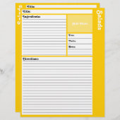 Pages de recettes liées (Jaune) (Devant / Derrière)