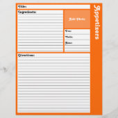 Pages de recettes liées (orange) (Devant)
