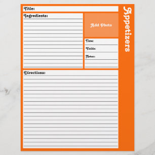 Pages de recettes liées (orange)