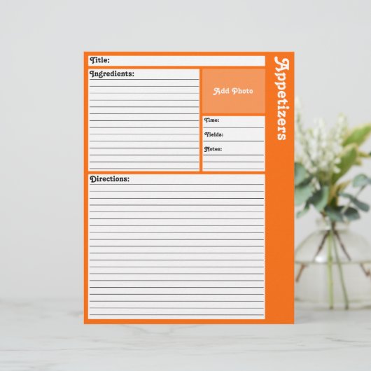Pages de recettes liées (orange) (Debout devant)