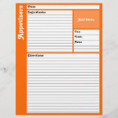 Pages de recettes liées (orange) (Dos)