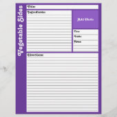 Pages de recettes liées (Violet foncé) (Dos)