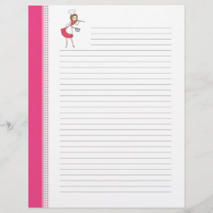 Pages de recettes lignées d'art rétro pour femmes 