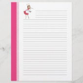 Pages de recettes lignées d'art rétro pour femmes  (Devant)