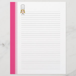 Pages de recettes mignonnes pour les Classeurs de