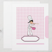 Pages de recettes personnalisées - Thème Chef (Devant / Derrière)