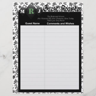 Pages du livre d'invité pour Album de mariage