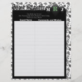 Pages du livre d'invité pour Album de mariage (Dos)