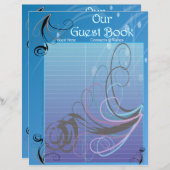 Pages du livre d'invité pour Album de mariage (Devant / Derrière)