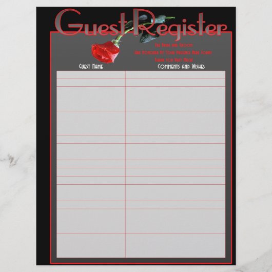 Pages du livre d'or de l'album de mariage (Devant)