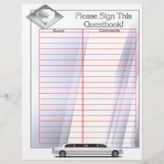 Pages du livre d'or de l'album de mariage (inserts