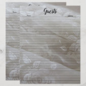 Pages du livre d'or en dentelle nuptiale (Devant / Derrière)