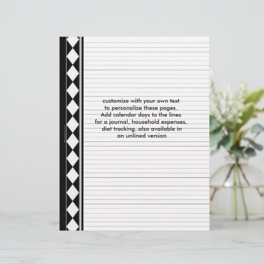 pages en diamants noirs (Debout devant)