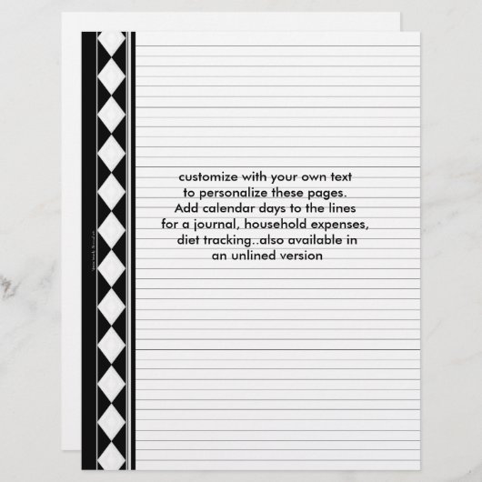 pages en diamants noirs (Devant / Derrière)