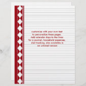 pages en diamants rouges, personnaliser avec votre (Devant / Derrière)