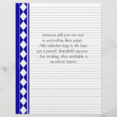 pages en losange bleu, personnaliser avec votre pr (Devant)