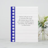 pages en losange bleu, personnaliser avec votre pr (Debout devant)