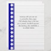 pages en losange bleu, personnaliser avec votre pr (Devant / Derrière)