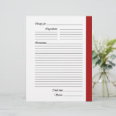 Pages Recettes recto verso rouges (Debout devant)