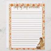 Pages vintages de recettes mexicaines florales pou (Dos)