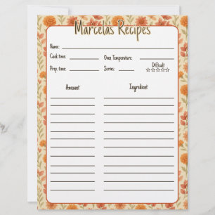 Pages vintages de recettes mexicaines florales pou