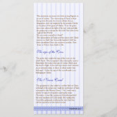 Pagina 2/5 van het Griekse orthodoxe baptisme-prog Programma (Achterkant)