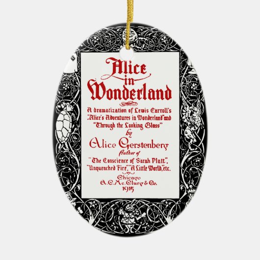 Pagina Alice Titel Keramisch Ornament (Voorkant)