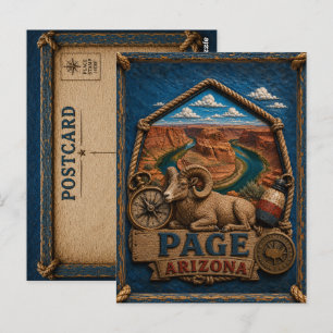 Pagina Arizona Ansichtkaart Vintage Reis Briefkaart