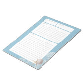 Pagina Blauwe zandband en kant ontvangen Notitieblok (Schuin)