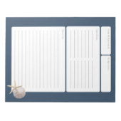 Pagina Blauwe zanddollar en Starfish Notitieblok (Voorkant)