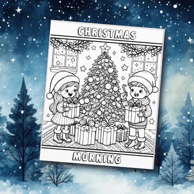 Pagina Kleur mij | kerstochtend (Creator heeft geüpload)