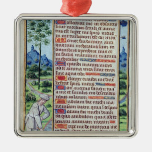 Pagina Latijnse tekst met rand Metalen Ornament
