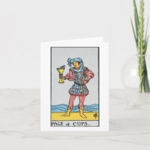 Pagina met cups van Rider Waite Smith tarot Kaart