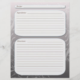 Pagina met grijs vervagen van het recept voor de z