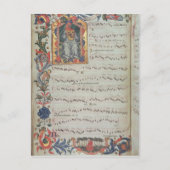 Pagina met muzieknotatie met historiek briefkaart (Voorkant)