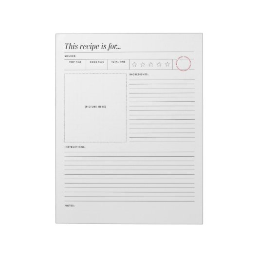 Pagina met Star Rating en foto's ontvangen Notitieblok (Gedraaid)