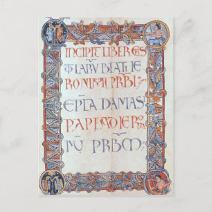 Pagina met tekst met een georiënteerde rand briefkaart