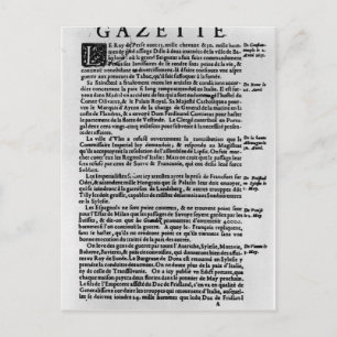 Pagina met tekst uit "La Gazette" Briefkaart