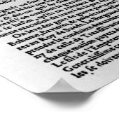 Pagina met tekst uit "La Gazette" Poster (Hoek)