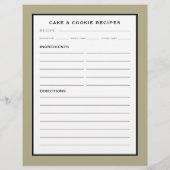 Pagina Ontvangst | Cake & Cookie | Sage Black & Wh (Achterkant)