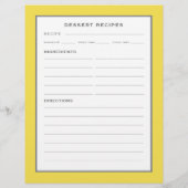 Pagina Ontvangst | Dessert | Eenvoudig geel grijs (Achterkant)