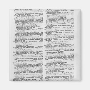 Pagina uit een woordenboek magneet