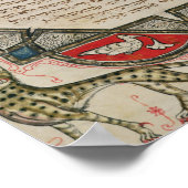 Pagina van een Hebreeuwse Bijbel waarin vis wordt Poster (Hoek)