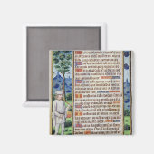 Pagina van tekst met een grensdetail van een magneet (Voorkant / Achterkant)