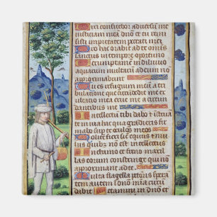 Pagina van tekst met een grensdetail van een magneet