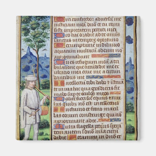 Pagina van tekst met een grensdetail van een magneet (Voorkant)