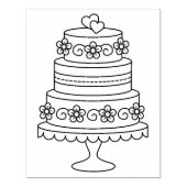 Pagina voor het kleuren van een getrapte bruiloft 	rubberstempel (Afrduk)