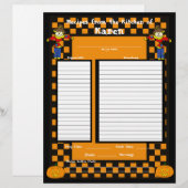 Pagina voor ontvangst van halloween screcrow (Voorkant / Achterkant)